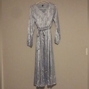 Satin maxi dress/ satin dress/ maxi/ silver